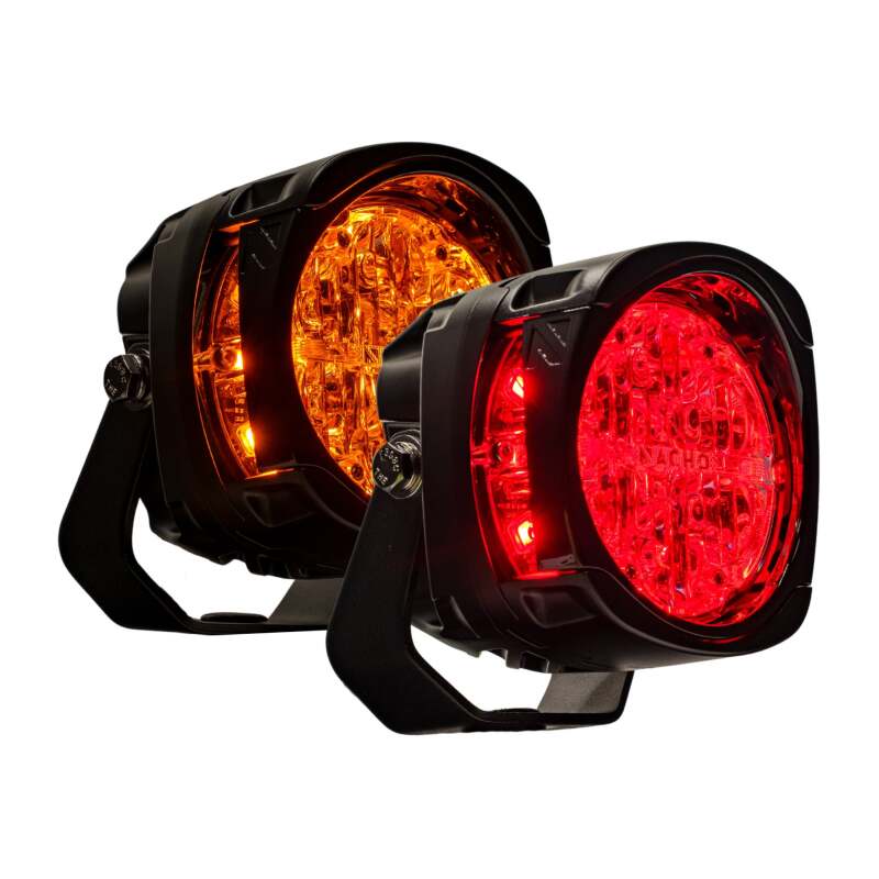 Nacho Offroad Technology PM455RA - NACPM455RA - Nacho Lighting Quatro Chase - Amber/Red (Pair) - Shipped in Europe - Tuningsupply.com