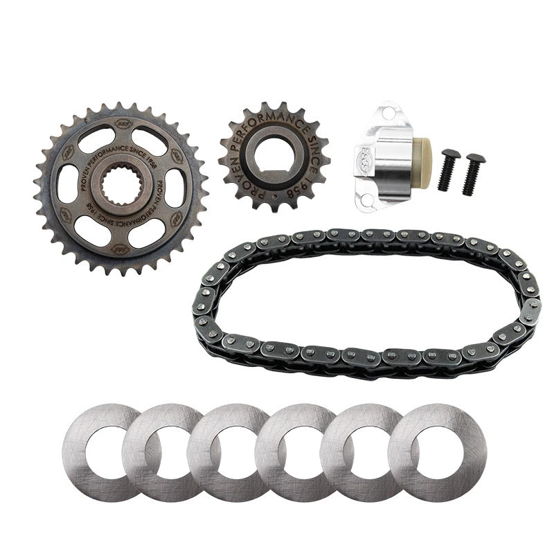 S&S Cycle 330-0841 - SSC330-0841 - S&S Cycle 2017+ M8 Camshaft Chain Drive Kit - Incl. Chain, Sprockets, Shims, & Cam Chain Tensioner - Shipped in Europe - Tuningsupply.com