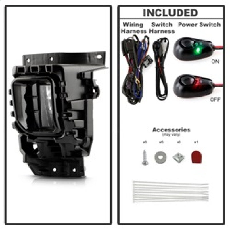 SPYDER 9054013 - SPY9054013 - Spyder 2024+ Chevy Silverado 2500HD/3500HD OEM Style Full LED Fog Light w/Universal Switch - Shipped in Europe - Tuningsupply.com