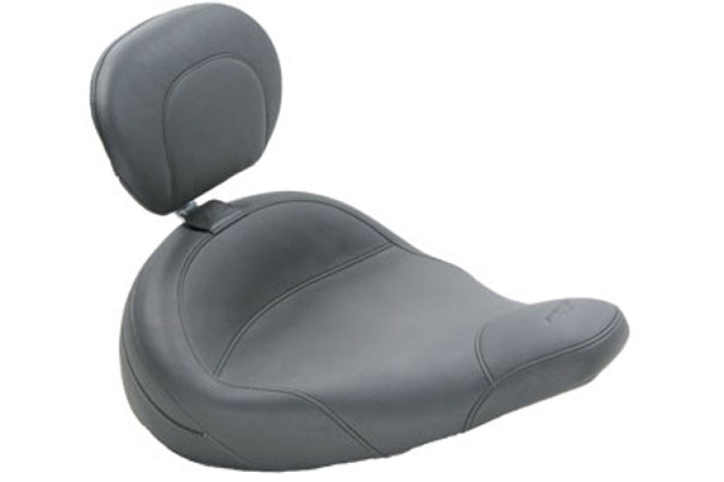 Mustang Motorcycle 79549 - MMP79549 - Mustang 83-21 Harley Electra Glide,Rd King Police Std Touring Solo Seat w/Driver Backrest - Black - Shipped in Europe - Tuningsupply.com