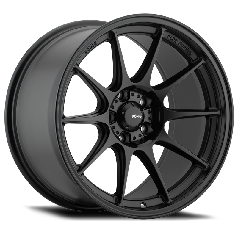 Konig DK88512435 - KNGDK88512435 - Konig Dekagram 18x8.5 5x112 ET43 Semi-Matte Black - Shipped in Europe - Tuningsupply.com