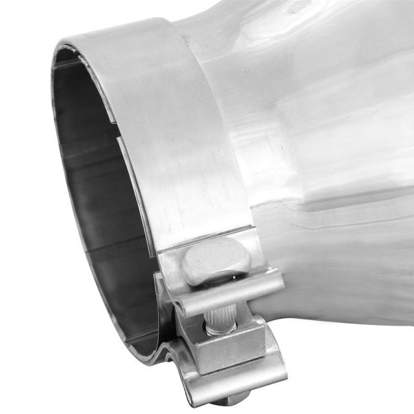 aFe 49T40604-P12 - AFE49T40604-P12 - aFe Diesel Exhaust Tip Bolt On Polished 4in Inlet x 6in Outlet x 12in Length - Shipped in Europe - Tuningsupply.com