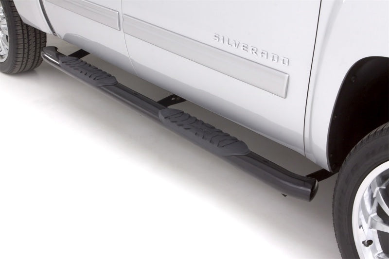 LUND 23891007 - LND23891007 - Lund 01-13 Chevy Silverado 1500 Crew Cab 5in. Oval Curved Steel Nerf Bars - Black - Shipped in Europe - Tuningsupply.com