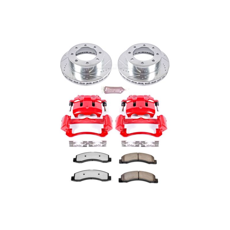 PowerStop KC1905-36 - PSBKC1905-36 - Power Stop 99-04 Ford F-350 Super Duty Front Z36 Truck & Tow Kit w/Cals - Shipped in Europe - Tuningsupply.com