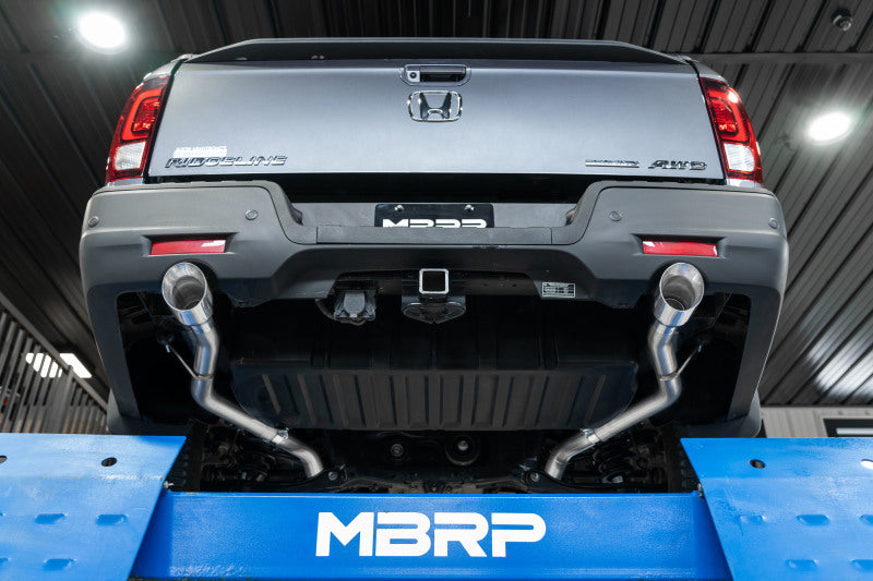 MBRP PS5901304 - MBRPS5901304 - MBRP 21-22 Honda Ridgeline T304 Stainless Steel 2.5in Cat-Back - Dual Split Rear Exit - Shipped in Europe - Tuningsupply.com