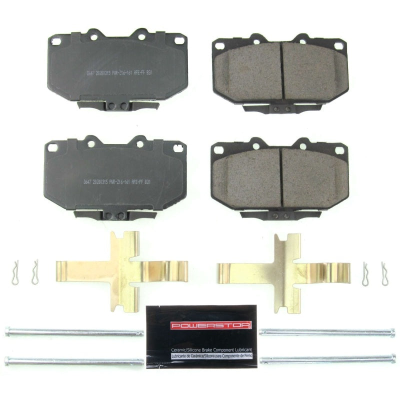 PowerStop Z23-647 - PSBZ23-647 - Power Stop 89-96 Nissan 300ZX Front Z23 Evolution Sport Brake Pads w/Hardware - Shipped in Europe - Tuningsupply.com