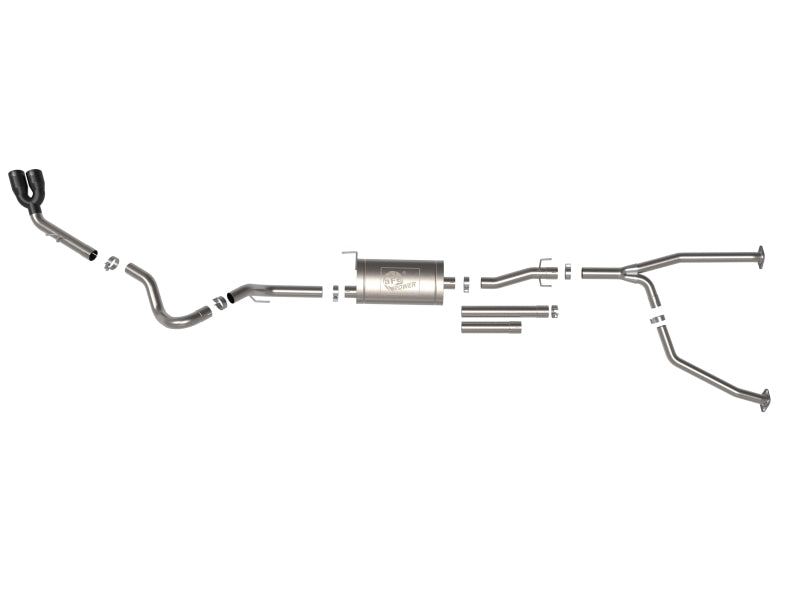 aFe 49-36061-B - AFE49-36061-B - aFe 2022 Toyota Tundra V6-3.5L (tt) Vulcan Series 2.5in to 3in 304 SS Cat-Back Exhaust w/ Black Tip - Shipped in Europe - Tuningsupply.com