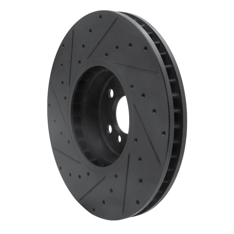 R1 Concepts 633-31133D - RNC633-31133D - R1 16-25 BMW 230I xDrive Right Front Drilled & Slotted Black Brake Rotor - Shipped in Europe - Tuningsupply.com