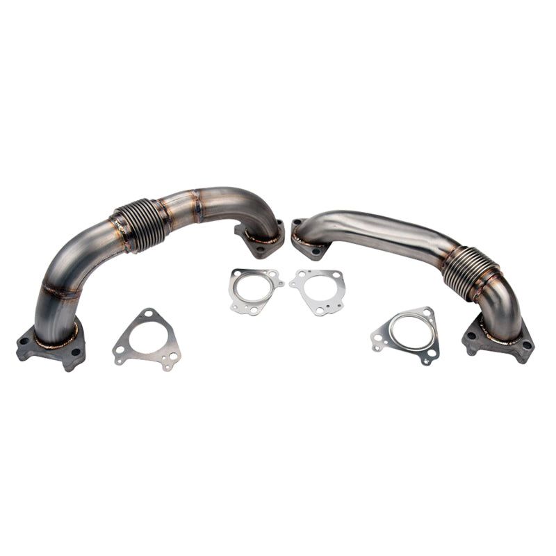 Wehrli WCF100590 - WCFWCF100590 - Wehrli 01-04 Chevrolet 6.6L Duramax LB7 2in Stainless Up Pipe Kit w/Gaskets - Single Turbo - Shipped in Europe - Tuningsupply.com