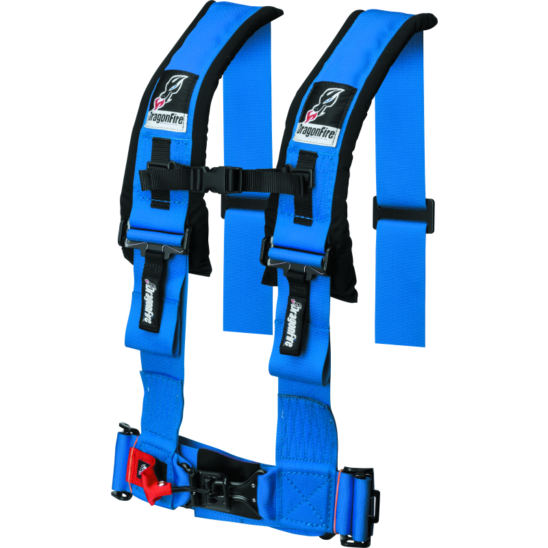 DragonFire Racing 521356 - DFR521356 - DragonFire Racing Harness- H-Style- 4-Point- 3in Buckle- Blue - Shipped in Europe - Tuningsupply.com