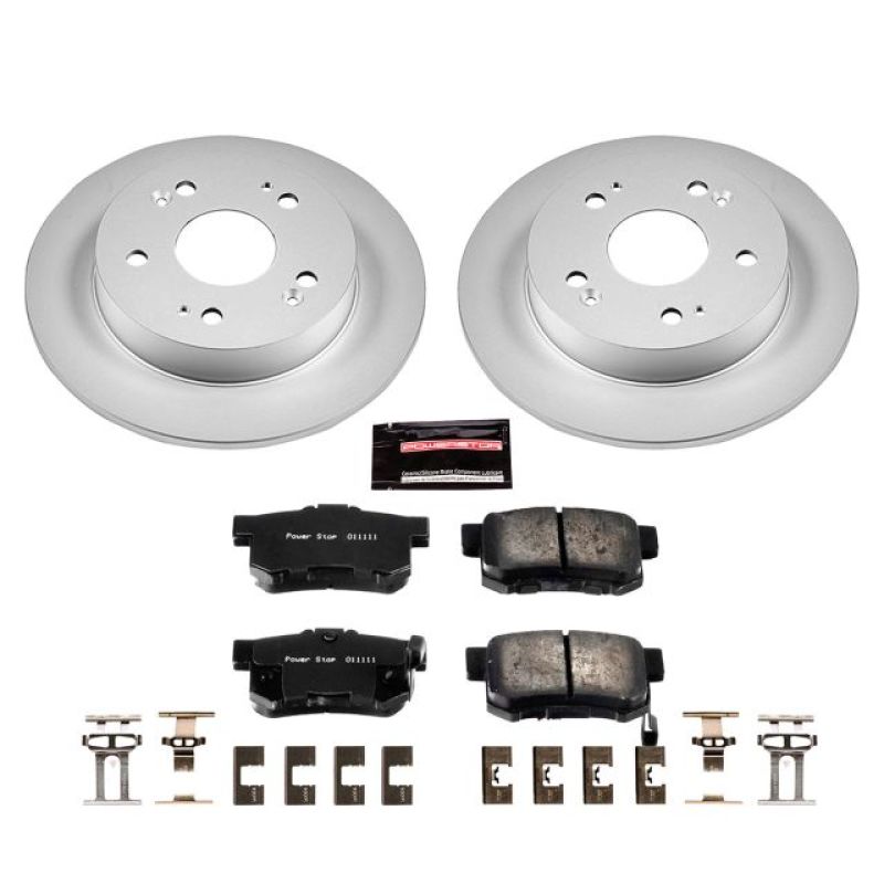 PowerStop CRK1243 - PSBCRK1243 - Power Stop 13-15 Acura ILX Rear Z17 Evolution Geomet Coated Brake Kit - Shipped in Europe - Tuningsupply.com