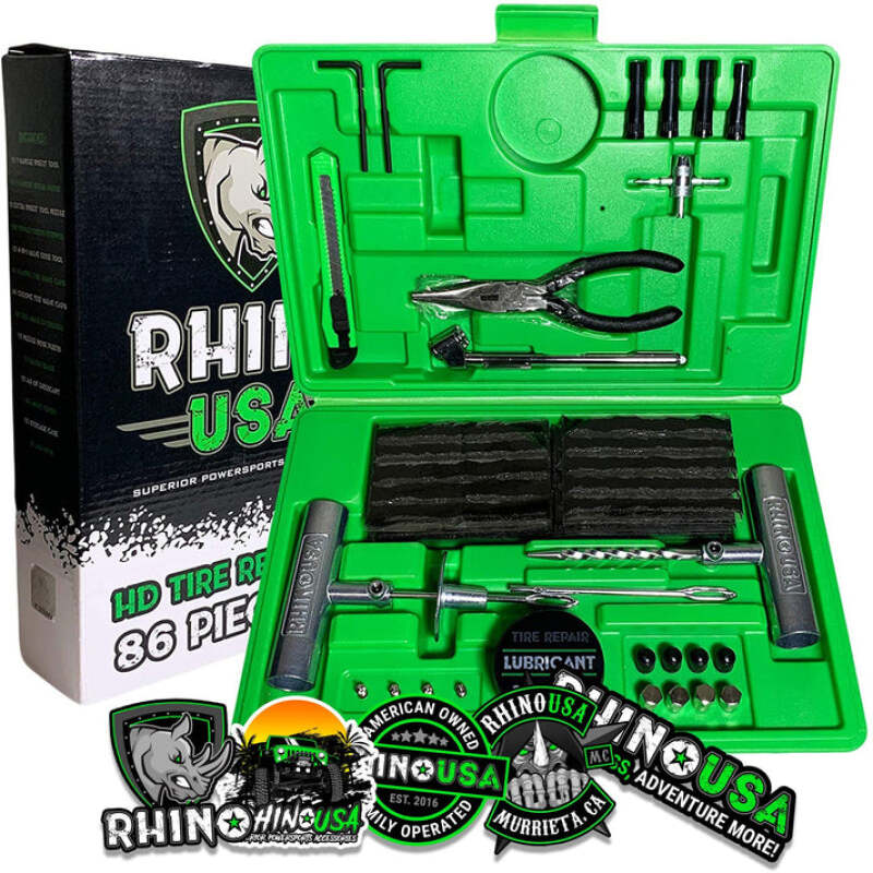 Rhino USA RNO-TIRE-REPAIR-KIT - RSARNO-TIRE-REPAIR-KIT - Rhino USA Tire Repair Plug Kit, 86 Pieces - Shipped in Europe - Tuningsupply.com