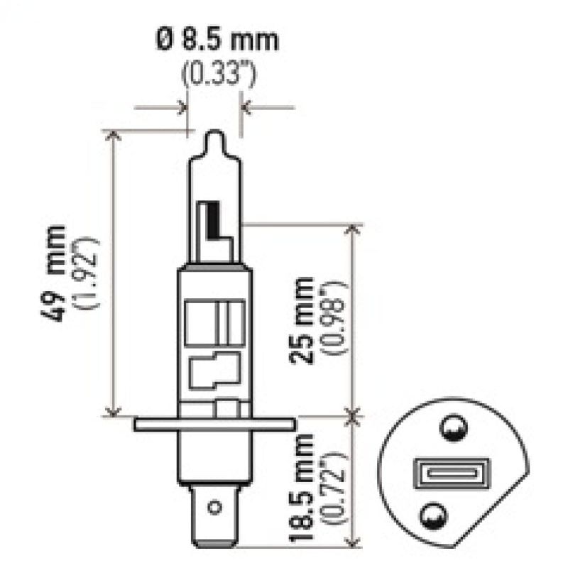 Hella LAH71070227 - HELLAH71070227 - Hella Optilux H1 100W XB Extreme White Bulbs (Pair) - Shipped in Europe - Tuningsupply.com