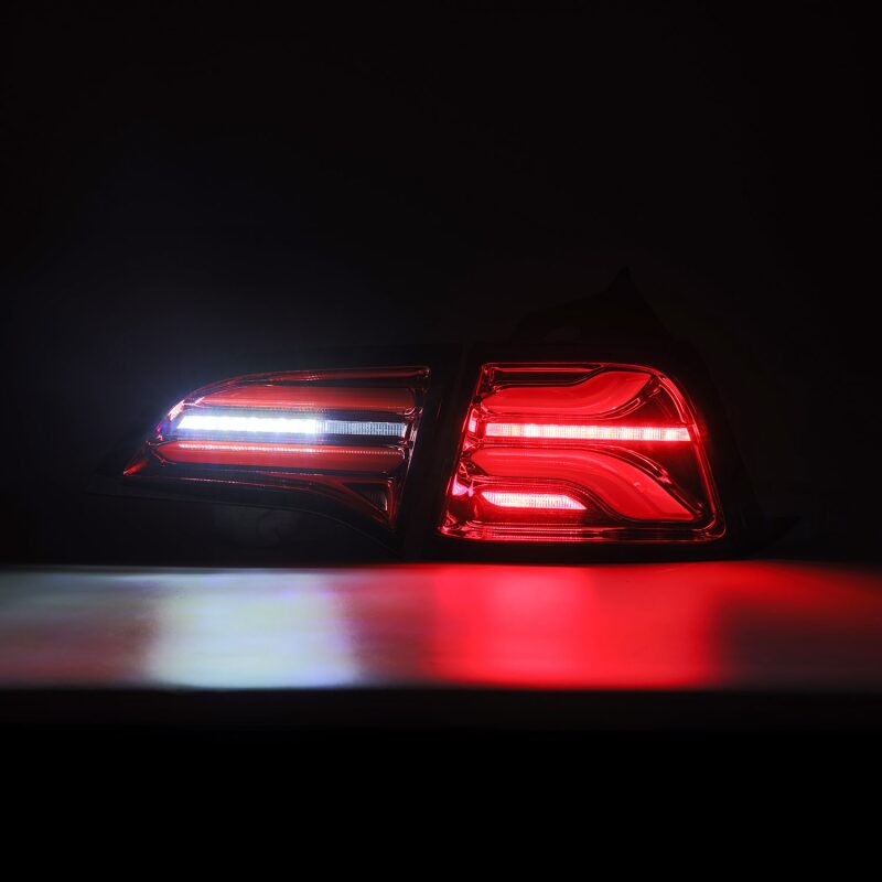 AlphaRex 601020 - ARX601020 - AlphaRex 17-22 Tesla Model 3 PRO-Series LED Tail Lights Red Smoke w/Seq Sig - Shipped in Europe - Tuningsupply.com