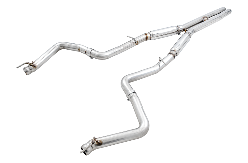 AWE Tuning 3015-42136 - AWE3015-42136 - AWE Tuning 2015+ Dodge Challenger 6.4L/6.2L SC Track Edition Exhaust - Quad Chrome Silver Tips - Shipped in Europe - Tuningsupply.com