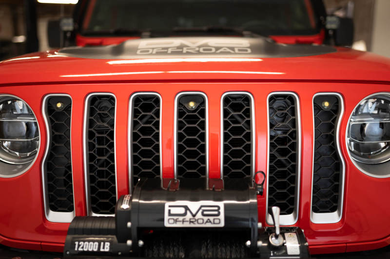 DV8 Offroad GRJL-02 - DVEGRJL-02 - DV8 Offroad 2018+ Jeep JL Grill Amber Marker Lights - Shipped in Europe - Tuningsupply.com