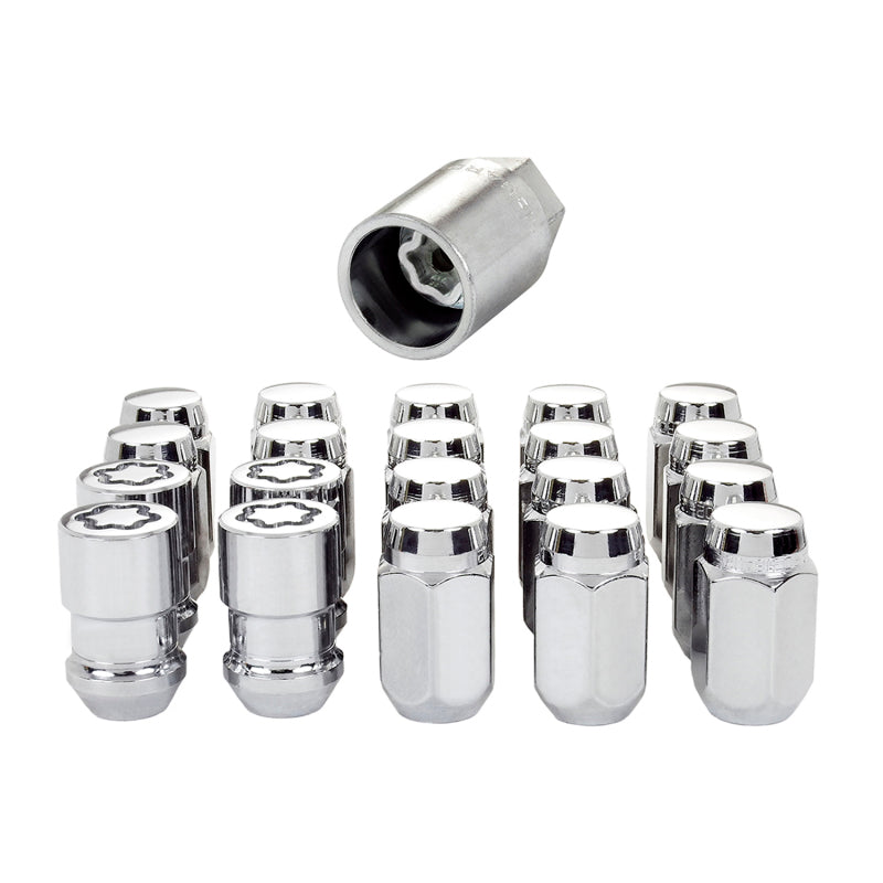 McGard - MCG84557CN - McGard 5 Lug Hex Install Kit (Clamshell) w/Locks (Cone Seat Nut) M12X1.5 / 13/16 Hex - Chrome - Shipped in Europe - Tuningsupply.com
