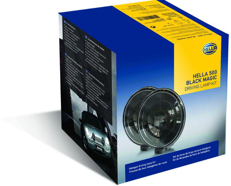 Hella LA005750991 - HELLA005750991 - Hella 500 Series 12V Black Magic Halogen Driving Lamp Kit - Shipped in Europe - Tuningsupply.com