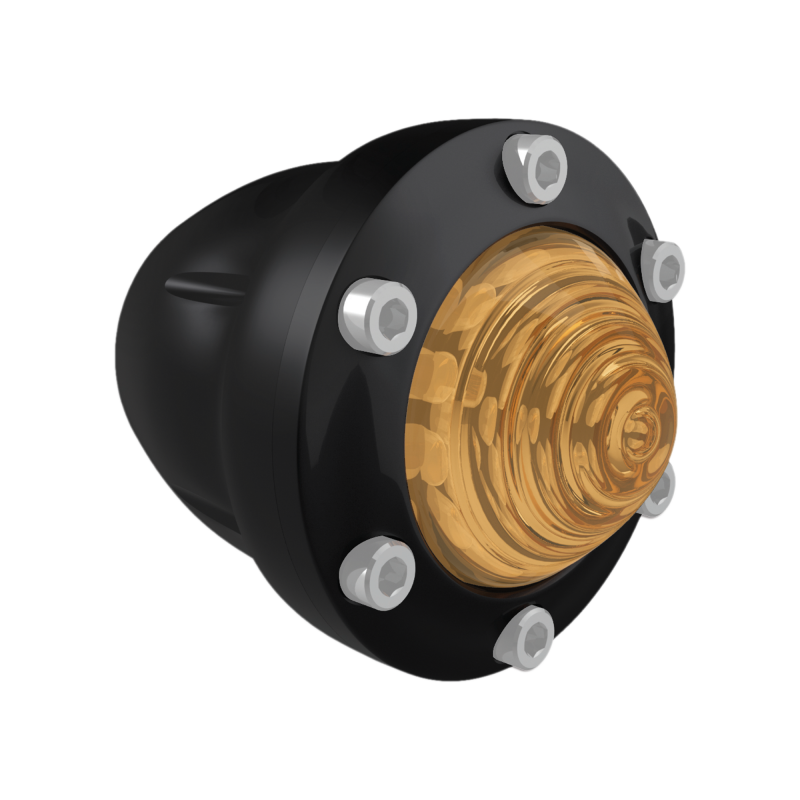 Burly Brand - BURB13-2513 - Burly Brand Universal Reaper Amber Front Led Turn Signal Set 5/16 Bolt - Black - Shipped in Europe - Tuningsupply.com