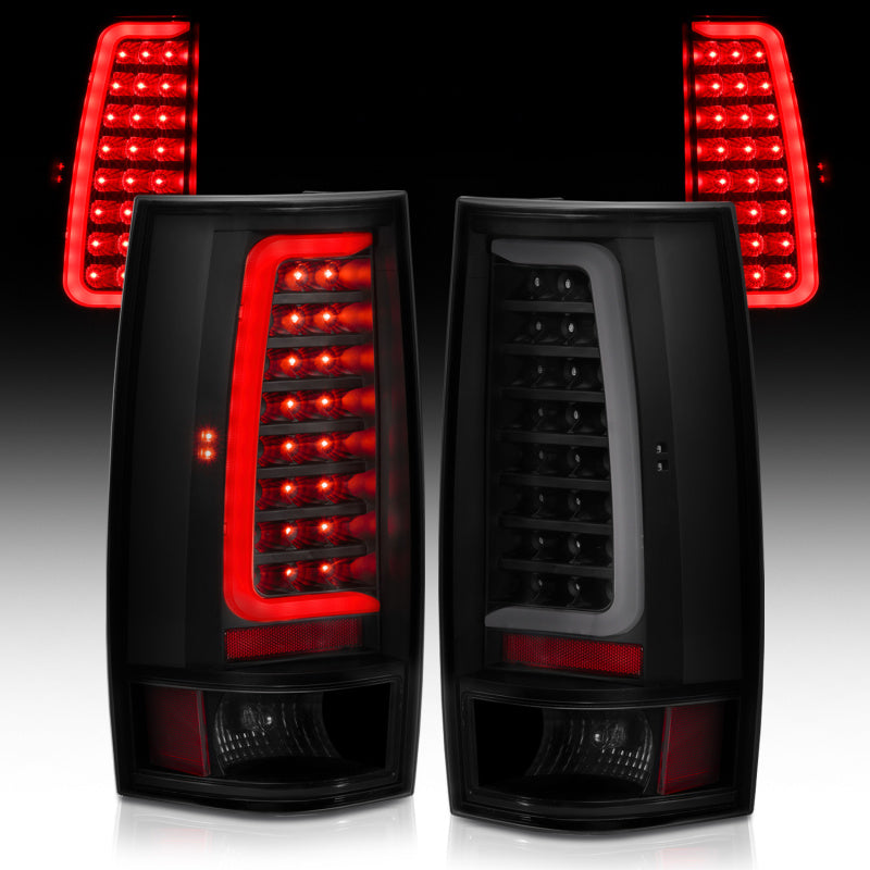 ANZO 311322 - ANZ311322 - ANZO 2007-2014 Chevy Tahoe LED Taillight Plank Style Black w/Smoke Lens - Shipped in Europe - Tuningsupply.com