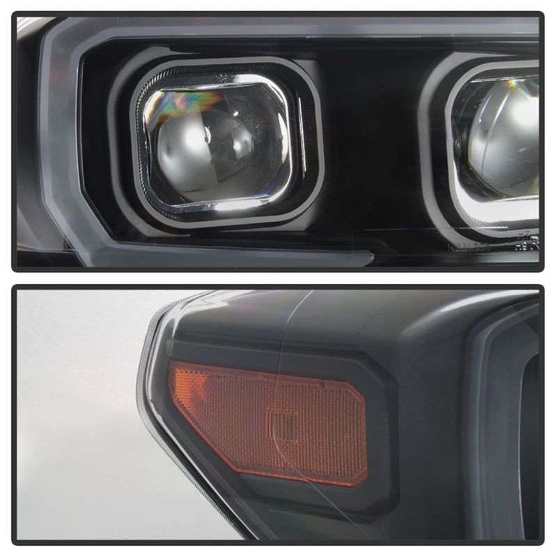 SPYDER 9039256 - SPY9039256 - xTune Toyota Tacoma 16-18 DRL Light Bar Projector Headlights - Black PRO-JH-TTA16-LBDRL-BK - Shipped in Europe - Tuningsupply.com