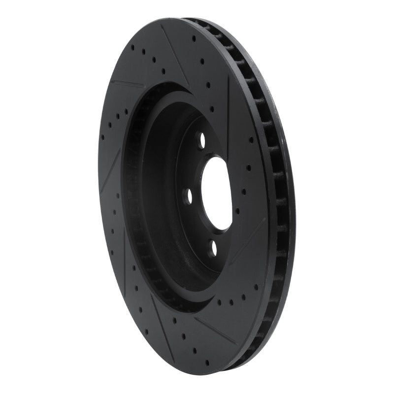 R1 Concepts 633-39017L - RNC633-39017L - R1 09-23 Dodge Challenger Front Left Drilled & Slotted Black Brake Rotor - Shipped in Europe - Tuningsupply.com