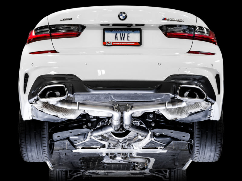AWE Tuning 3020-11032 - AWE3020-11032 - AWE Tuning 2019+ BMW M340i (G20) Track Edition Exhaust (Use OE Tips) - Shipped in Europe - Tuningsupply.com