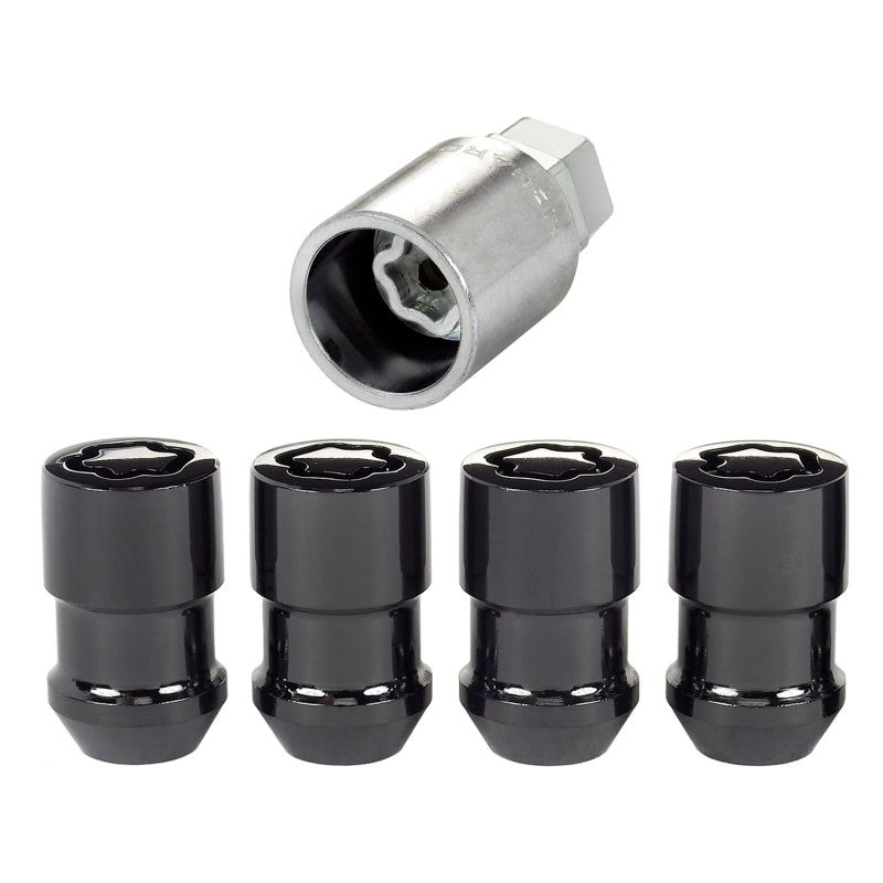 McGard 24026 - MCG24026 - McGard Wheel Lock Nut Set - 4pk. (Cone Seat) M12X1.5 / 19mm & 21mm Dual Hex / 1.46in. Length - Black - Shipped in Europe - Tuningsupply.com