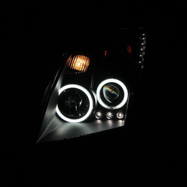 ANZO 121276 - ANZ121276 - ANZO 2007-2012 Nissan Sentra Projector Headlights Black - Shipped in Europe - Tuningsupply.com
