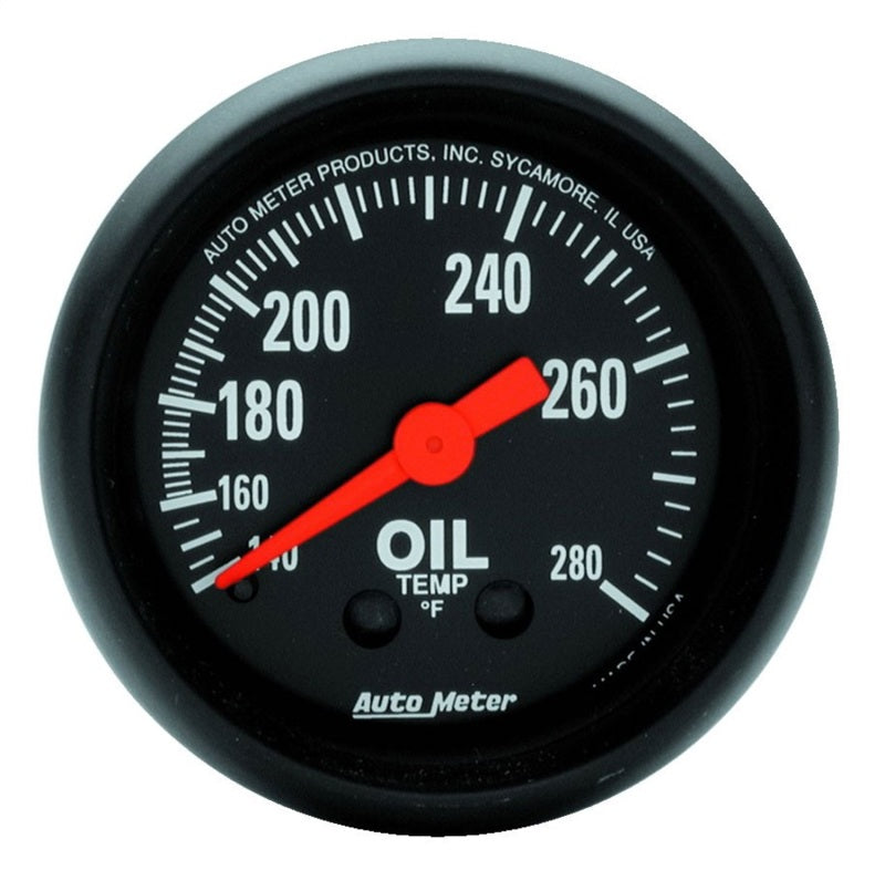 AutoMeter 2609 - ATM2609 - Autometer Z Series 2-1/16in 140-280 Degrees F Mechanical Oil Temperature Gauge - Shipped in Europe - Tuningsupply.com
