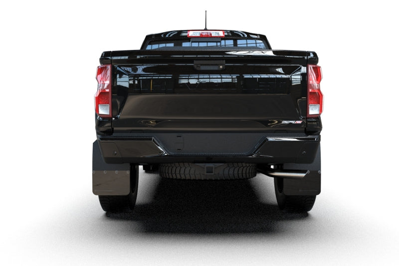 Rally Armor MF141-BLK-MBK - RALMF141-BLK-MBK - Rally Armor 23-25 Chevy Colorado ZR2 Black Mud Flap - Metallic Black Logo - Shipped in Europe - Tuningsupply.com