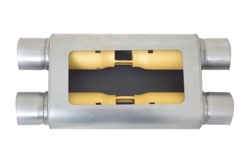 Gibson BM0112 - GIBBM0112 - Gibson MWA Superflow Dual/Dual Oval Muffler - 4x9x14in/3in Inlet/3in Outlet - Stainless - Shipped in Europe - Tuningsupply.com