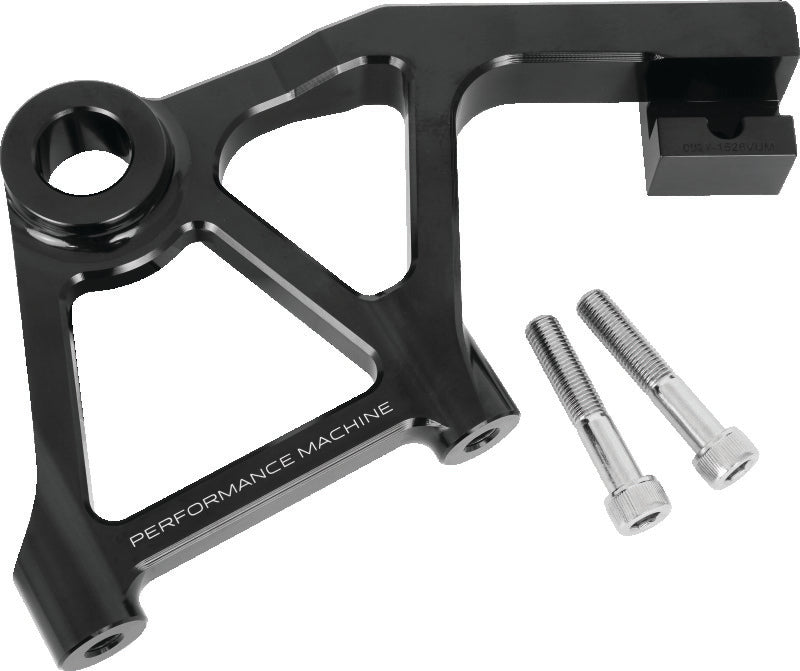 Performance Machine 0023-1828AGNM-A-B - PFM0023-1828AGNM-A-B - Performance Machine Touring Rear Rad Cal Bracket Assy - Black Ano - Shipped in Europe - Tuningsupply.com