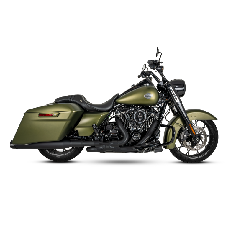 Vance and Hines 46792 - VAH46792 - Vance & Hines 17-23 Harley Touring Models Blackbird 450 Slip-Ons - Black Contrast Finish End Caps - Shipped in Europe - Tuningsupply.com