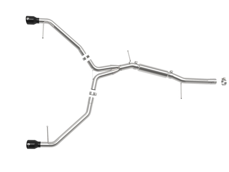 aFe 49-36419-B - AFE49-36419-B - aFe 17-19 Audi A4 (L4-2.0L) MACH Force-Xp Stainless Steel Axle-Back Exhaust System - Black Tip - Shipped in Europe - Tuningsupply.com