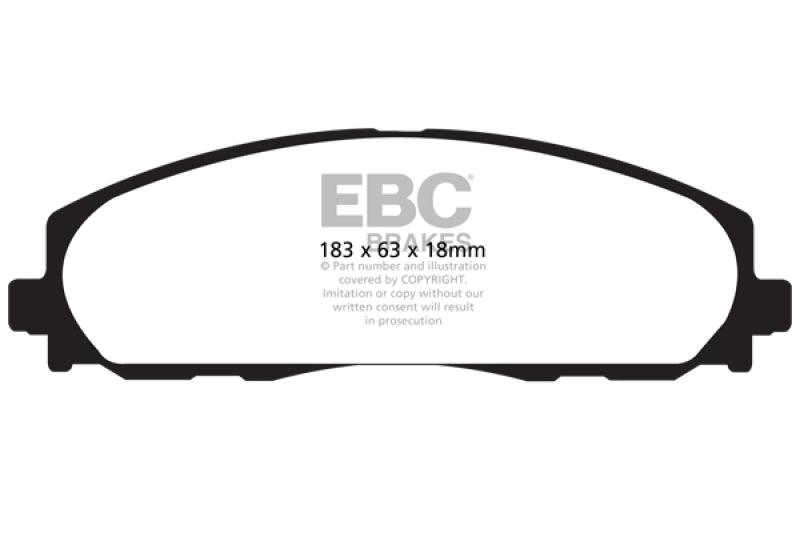 EBC DP61888 - EBCDP61888 - EBC 12+ Chrysler Town & Country 3.6 Greenstuff Front Brake Pads - Shipped in Europe - Tuningsupply.com