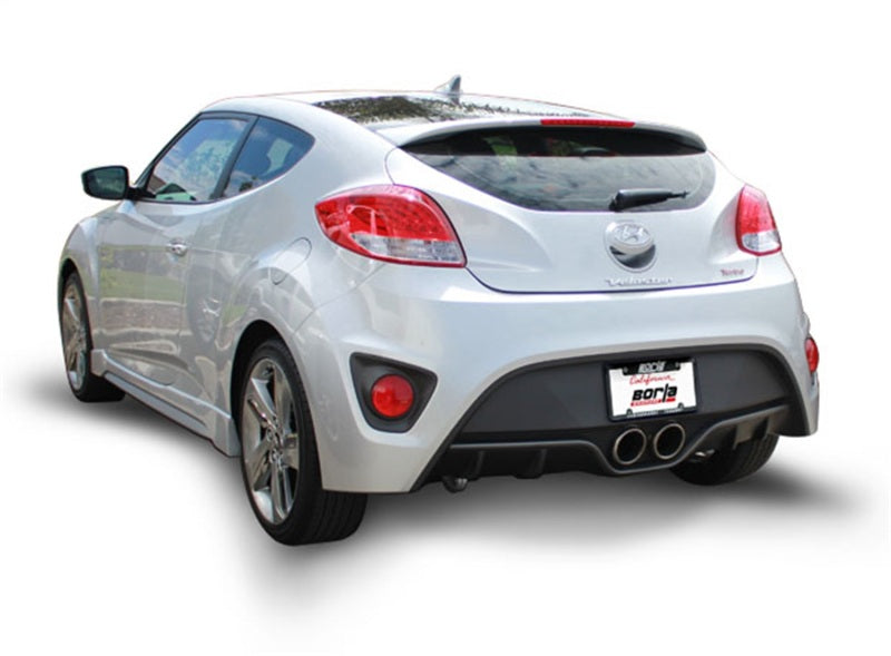 Borla 140506 - BOR140506 - Borla 13-15 Hyundai Veloster Turbo 1.6L AT/MT FWD 2dr Dual Center Rear Exit Cat-Back Exhaust - Shipped in Europe - Tuningsupply.com