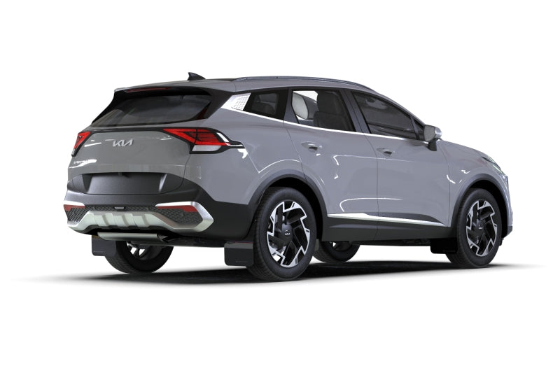 Rally Armor MF81-UR-BLK-MBK - RALMF81-UR-BLK-MBK - Rally Armor 23-26 Kia Sportage Black UR Mud Flap w/ Metallic Black Logo - Shipped in Europe - Tuningsupply.com
