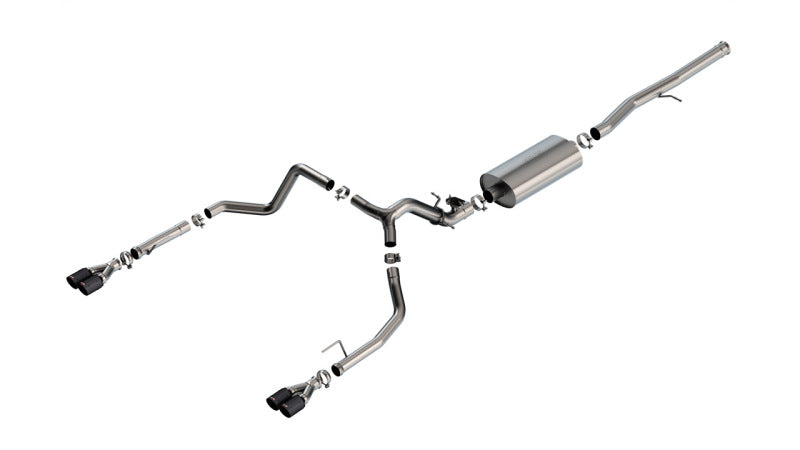 Borla 140991CFBA - BOR140991CFBA - Borla 2024 Chevy Silverado 1500 6.2L V8 Touring Catback Exhaust w/ Simulator - CF Black Anodized - Shipped in Europe - Tuningsupply.com