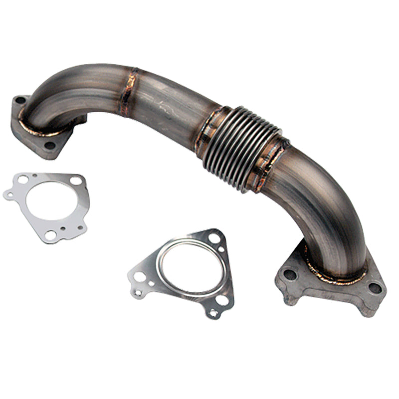 Wehrli WCF100648 - WCFWCF100648 - Wehrli 01-04 Chevrolet 6.6L Duramax LB7 2in Stainless Passenger Side Up Pipe w/Gaskets (Twin Turbo) - Shipped in Europe - Tuningsupply.com