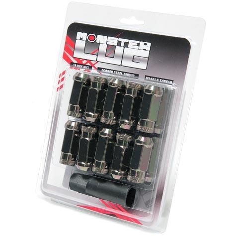 Wheel Mate 33006T - WHM33006T - Wheel Mate Monster Open End Lug Nut Set of 20 - Black Chrome 14x1.50 - Shipped in Europe - Tuningsupply.com