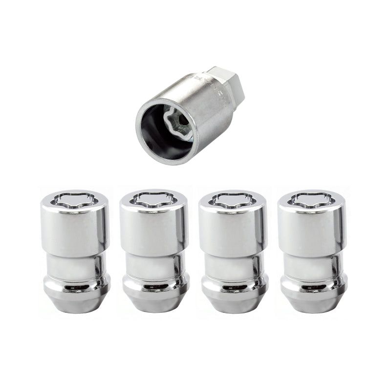 McGard 24137 - MCG24137 - McGard Wheel Lock Nut Set - 4pk. (Cone Seat) M12X1.5 / 19mm & 21mm Dual Hex / 1.46in. L - Chrome - Shipped in Europe - Tuningsupply.com