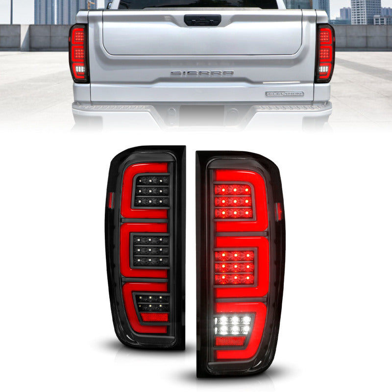 ANZO 311457 - ANZ311457 - ANZO 19-23 GMC Sierra 1500/2500HD/3500HD Black Replacement Full LED Bar Tail Light - Shipped in Europe - Tuningsupply.com