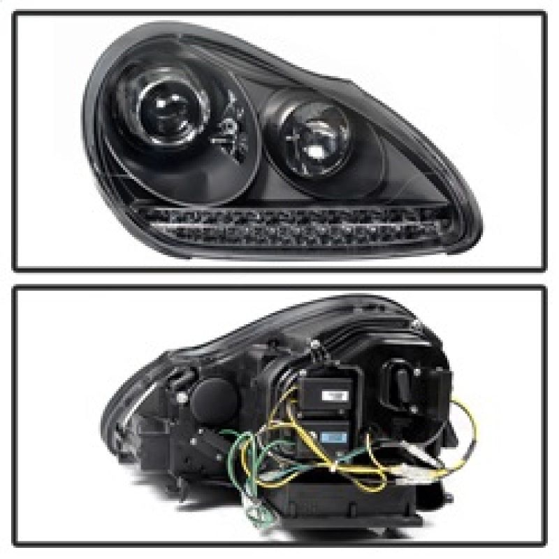 SPYDER 5080967 - SPY5080967 - Spyder Porsche Cayenne 03-06 Projector Xenon/HID Model- DRL LED Blk PRO-YD-PCAY03-HID-DRL-BK - Shipped in Europe - Tuningsupply.com