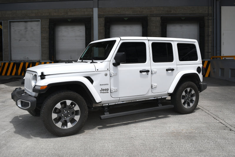 Go Rhino - GOR20450674PC - RealTruck 18-24 Jeep Wrangler 4dr VoltStep Electric Running Board Kit (Drilling Req.) - Tex. Blk - Shipped in Europe - Tuningsupply.com