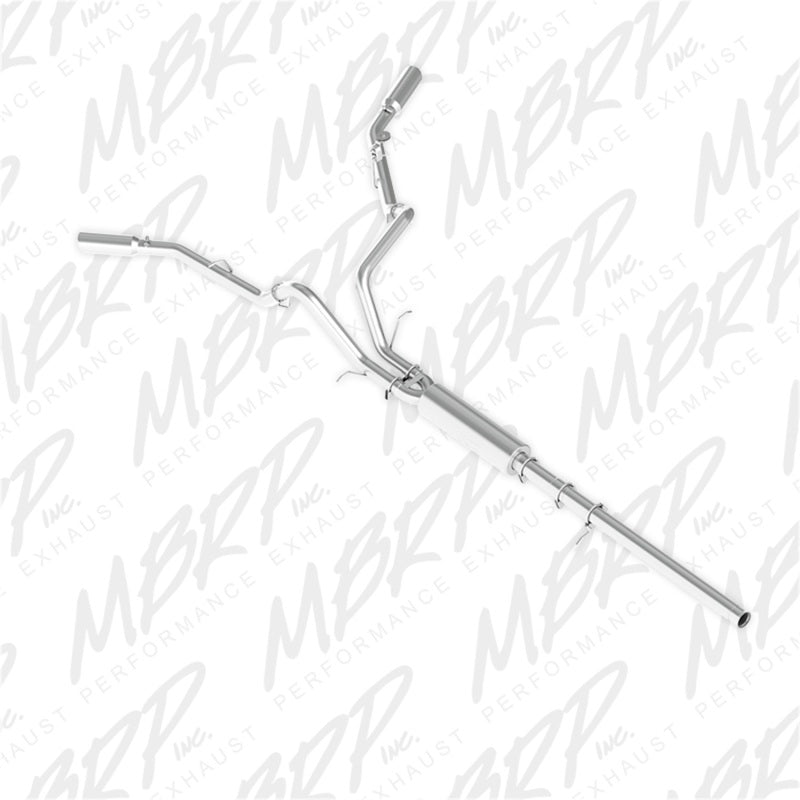 MBRP PS5082AL - MBRPS5082AL - MBRP 14 Chevy/GMC 1500 Silverado/Sierra 4.3L V6/5.3L V8 Dual Split Side Alum 3in Cat Back Exhaust - Shipped in Europe - Tuningsupply.com