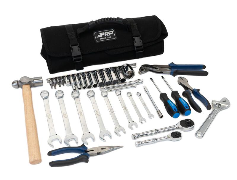 PRP Seats E112 - PRPE112 - PRP 35pc Can-Am Roll Up Tool bag Tool kit - Black - Shipped in Europe - Tuningsupply.com