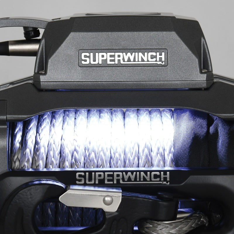 Superwinch - SUW1712201 - Superwinch 12000 LBS 12V DC 3/8in x 80ft Synthetic Rope SX 12000SR Winch - Graphite - Shipped in Europe - Tuningsupply.com