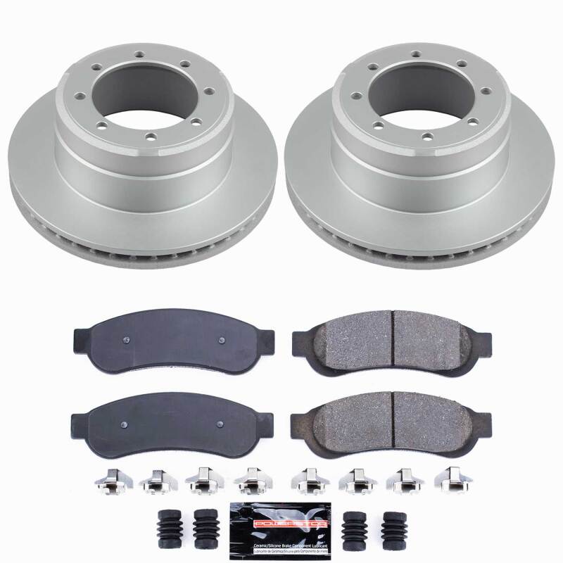 PowerStop CPK5579-23 - PSBCPK5579-23 - Power Stop 10-12 Ford F-350 Super Duty Rear Z23 Coated Brake Kit - Shipped in Europe - Tuningsupply.com