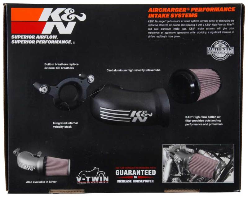 K&N Engineering 57-1137 - KNN57-1137 - K&N 01-17 Harley-Davidson Softail / Dyna FI Performance Air Intake System - Shipped in Europe - Tuningsupply.com